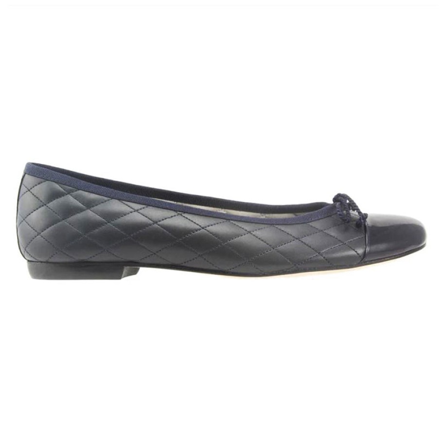 Flats French Sole | Passport Leather Sole - Navy