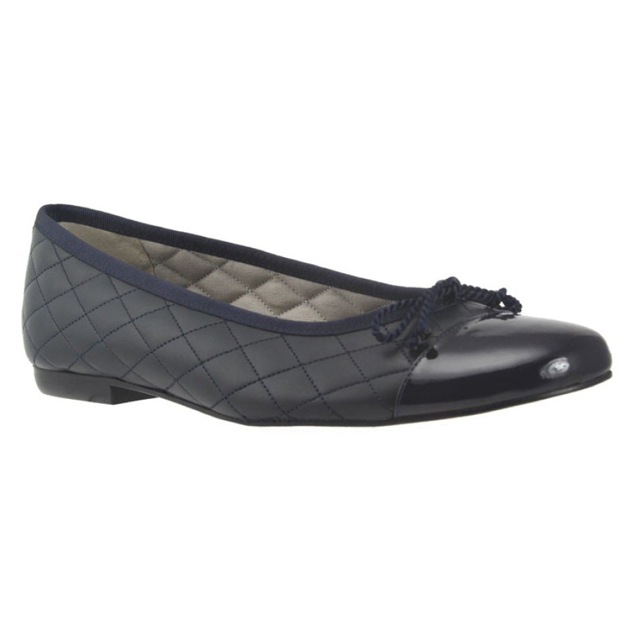 Flats French Sole | Passport Leather Sole - Navy