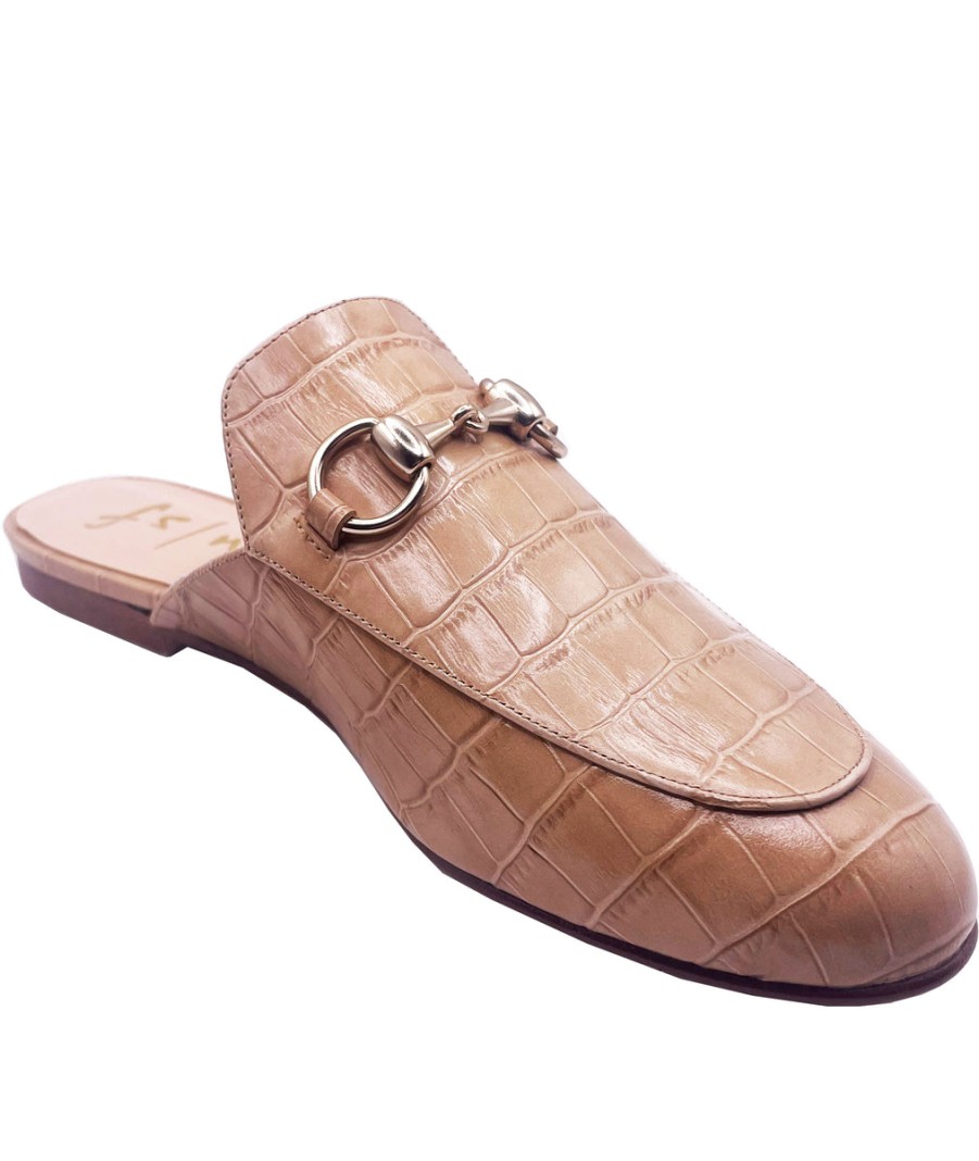 Flats French Sole | Cape - Taupe Croco