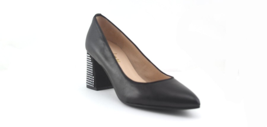 Heels French Sole | Zeppin - Black Leather