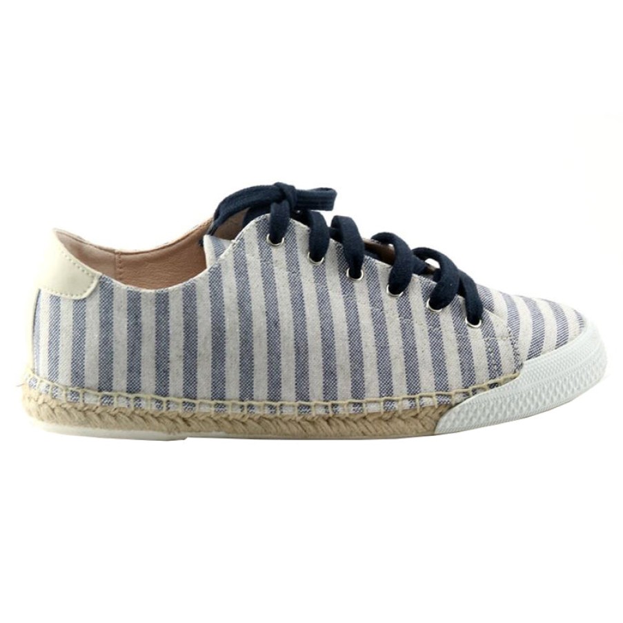 Flats French Sole | Amanda - Navy Stripes