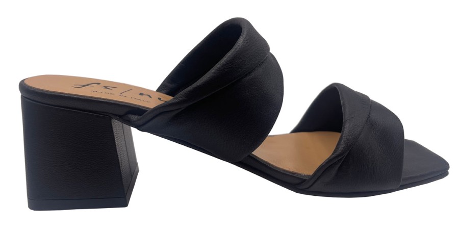 Flats French Sole | Lily - Black Leather