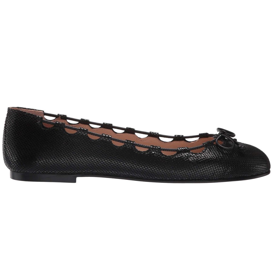 Flats French Sole | Charlott - Black Snake