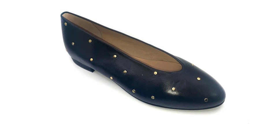 Flats French Sole | Kira - Black Leather