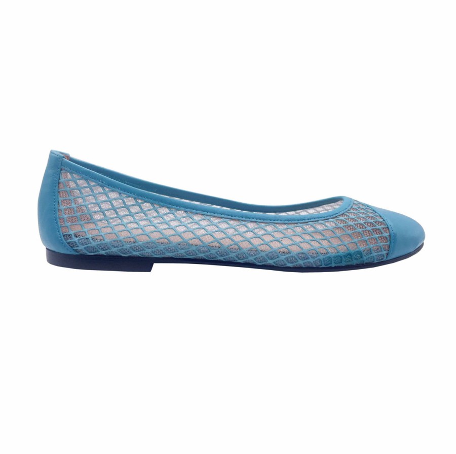 Flats French Sole | Jessica - Sky Blue Mesh