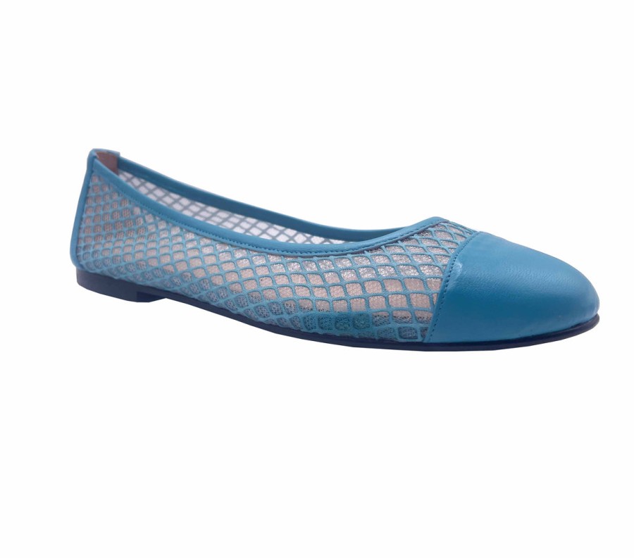 Flats French Sole | Jessica - Sky Blue Mesh