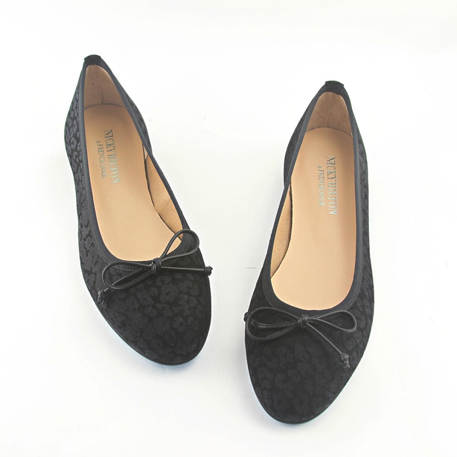 Flats French Sole | Paris - Black Cheetah