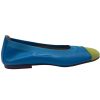 Flats French Sole | Dixie- Turquoise Leather