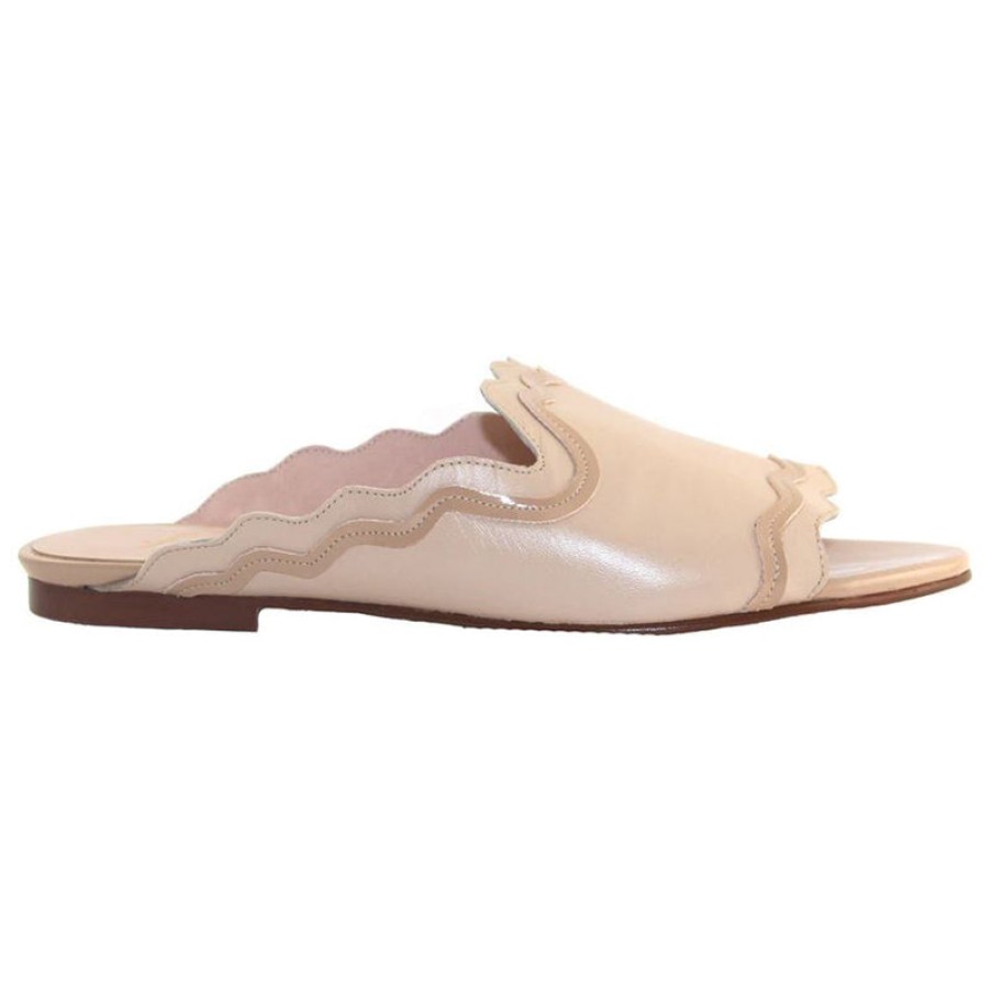 Flats French Sole | Kennedy - Beige Leather