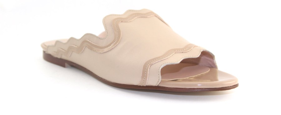 Flats French Sole | Kennedy - Beige Leather