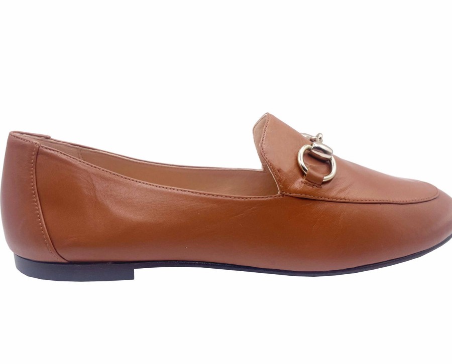 Flats French Sole | Parigi - Cognac Leather