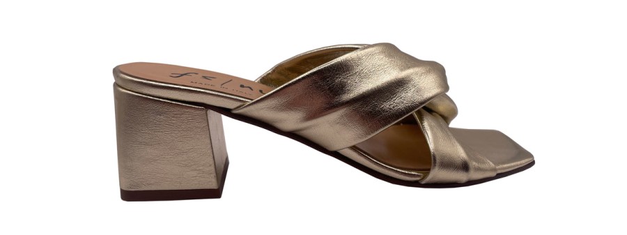 Heels French Sole | Landon - Platino Metallic