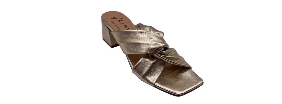 Heels French Sole | Landon - Platino Metallic