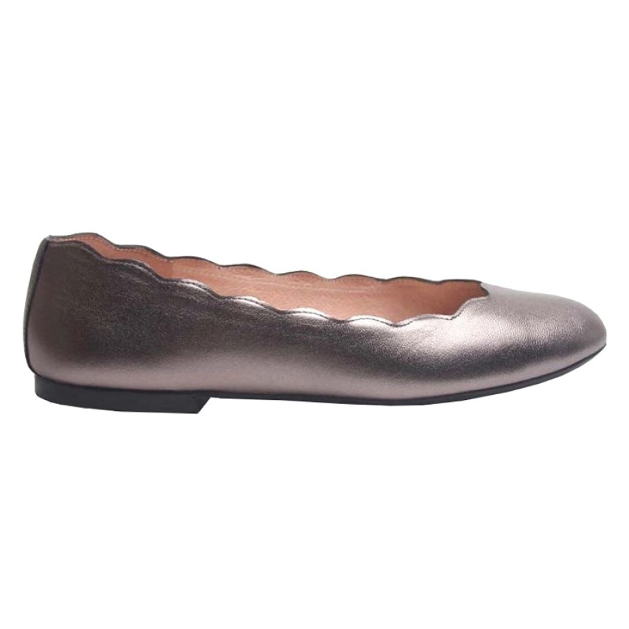 Flats French Sole | Jigsaw - Pewter Metallic