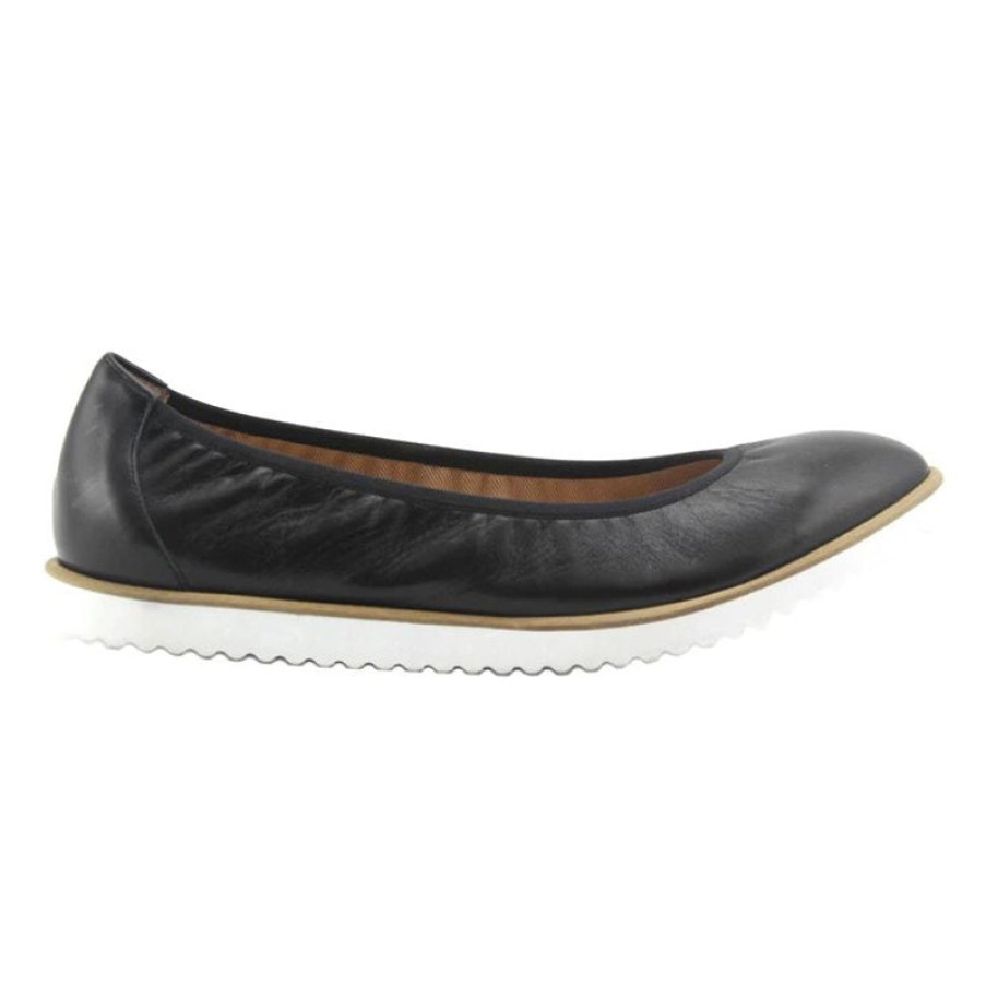 Flats French Sole | Doorway - Black Leather