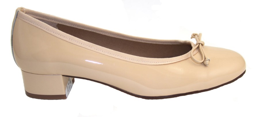 Heels French Sole | Elda - Beige Patent