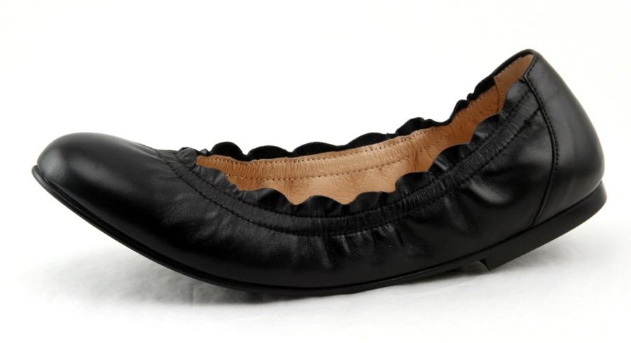 Flats French Sole | Cuff - Black Leather