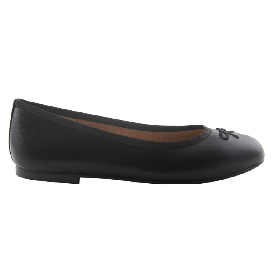 Flats French Sole | Kathy - Black Leather