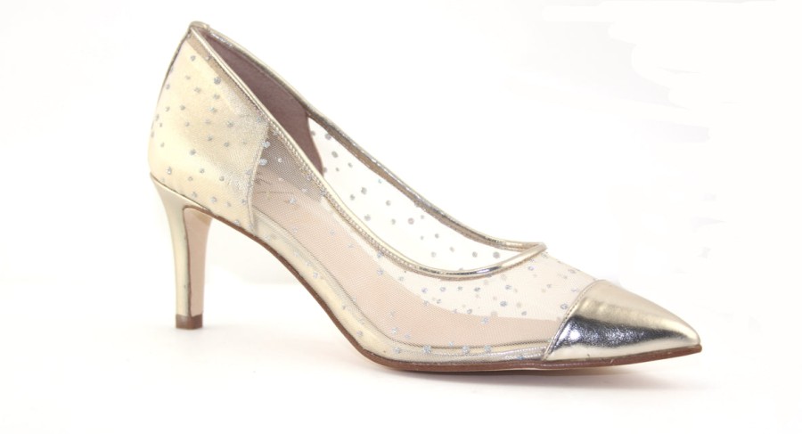 Heels French Sole | Harlie - Platinum Raindrop Mesh