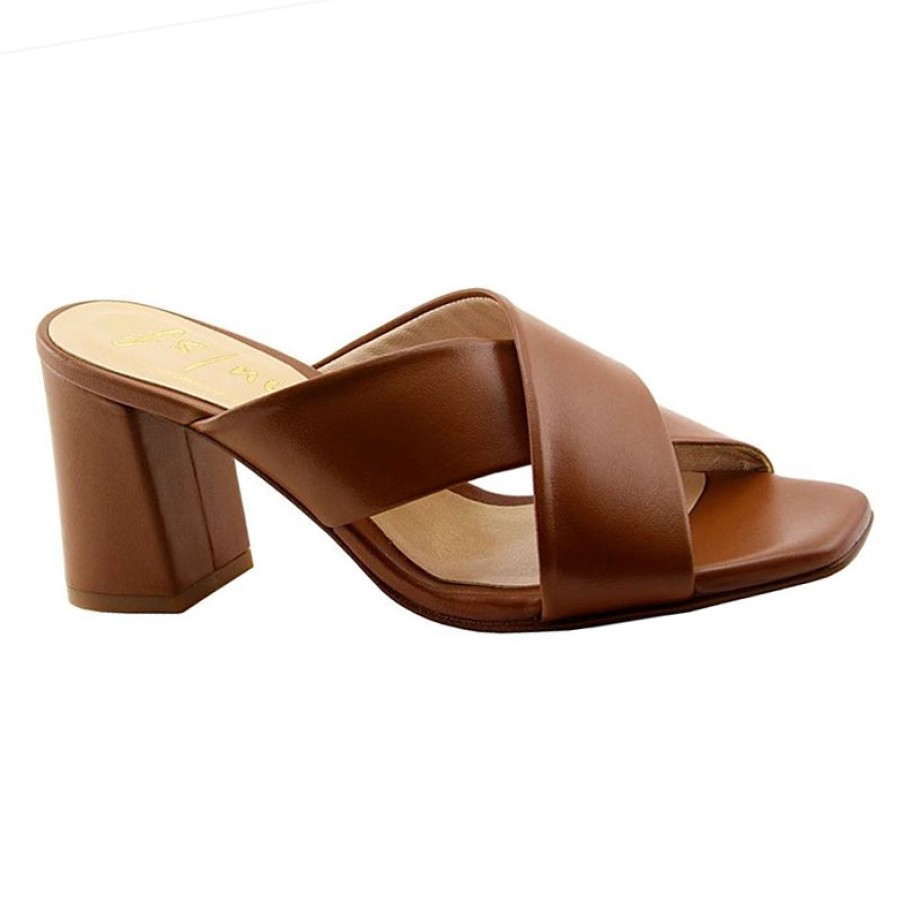 Heels French Sole | Eve - Cognac Leather