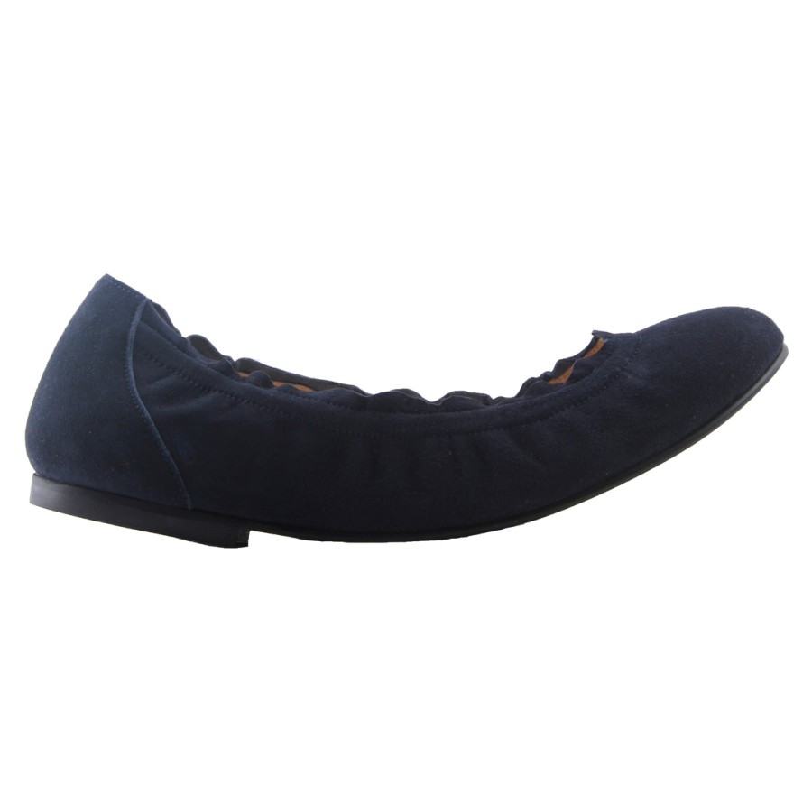 Flats French Sole | Cuff - Navy Suede