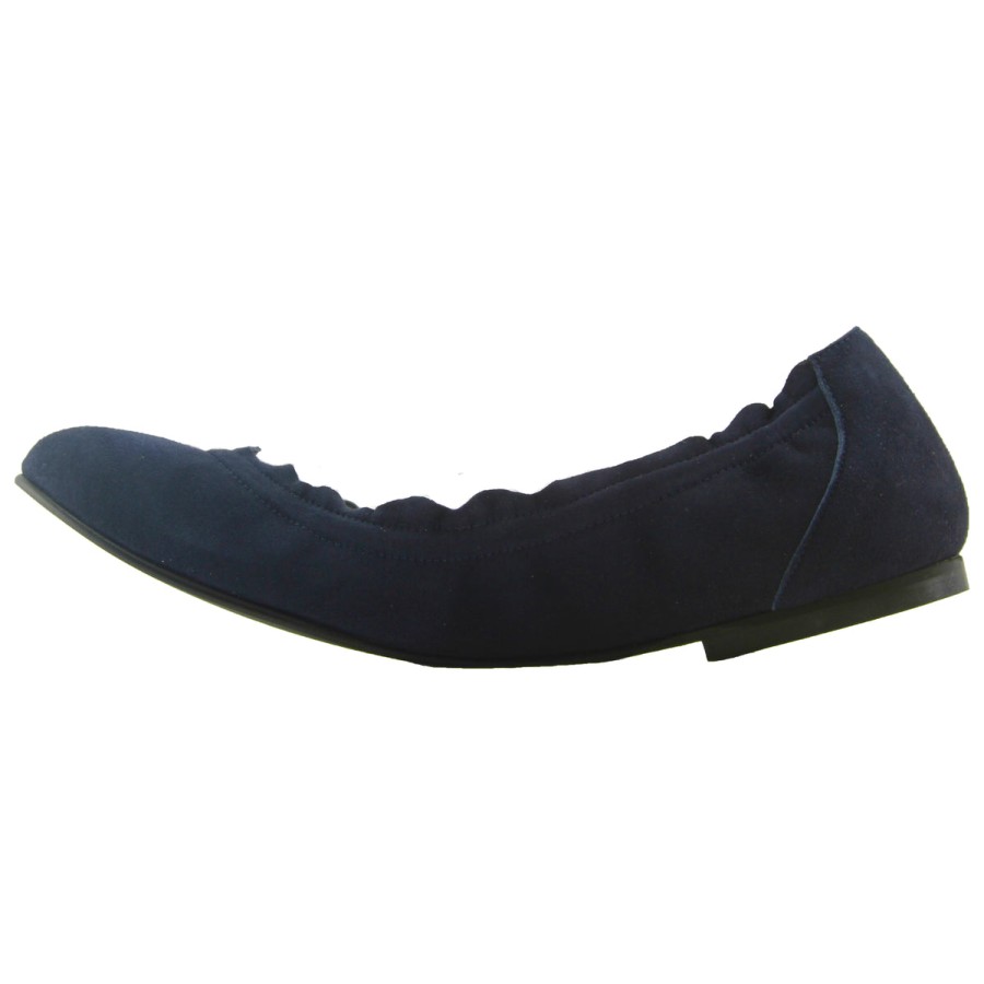 Flats French Sole | Cuff - Navy Suede