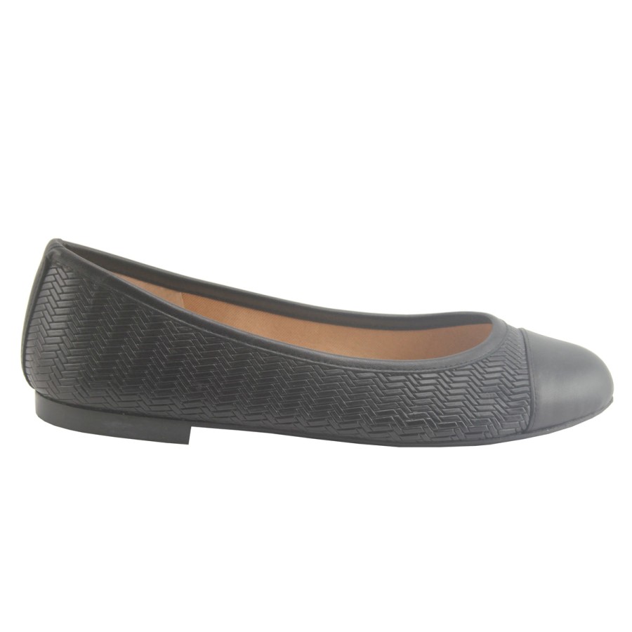 Flats French Sole | Hannah - Black Vermont