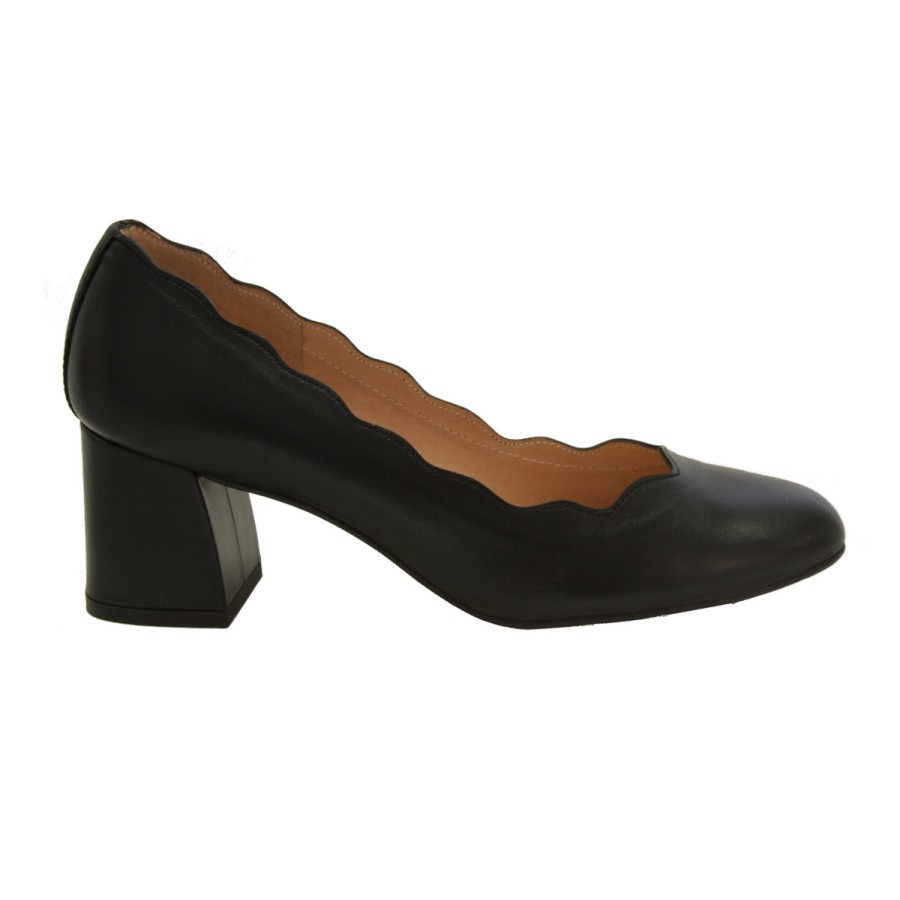 Heels French Sole | Wave - Black Leather