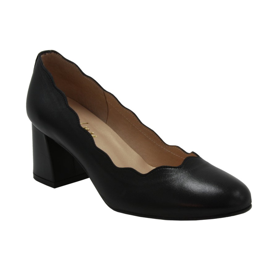 Heels French Sole | Wave - Black Leather