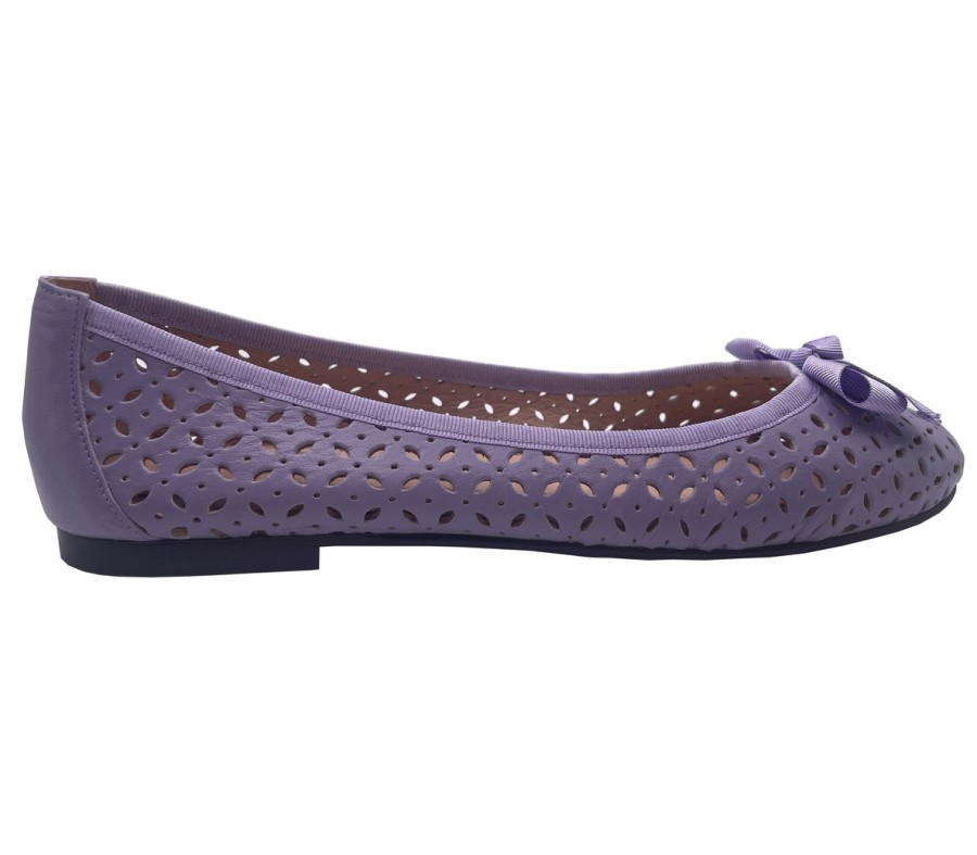 Flats French Sole | Tessa- Lilac Leather