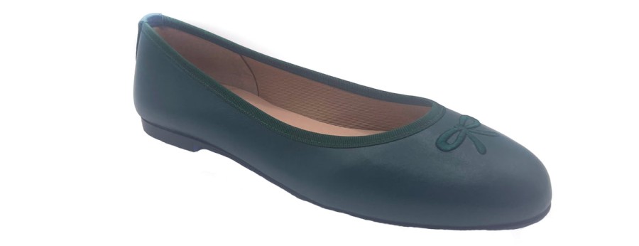 Entire Collection French Sole | Kathy - Emerald Green Leather