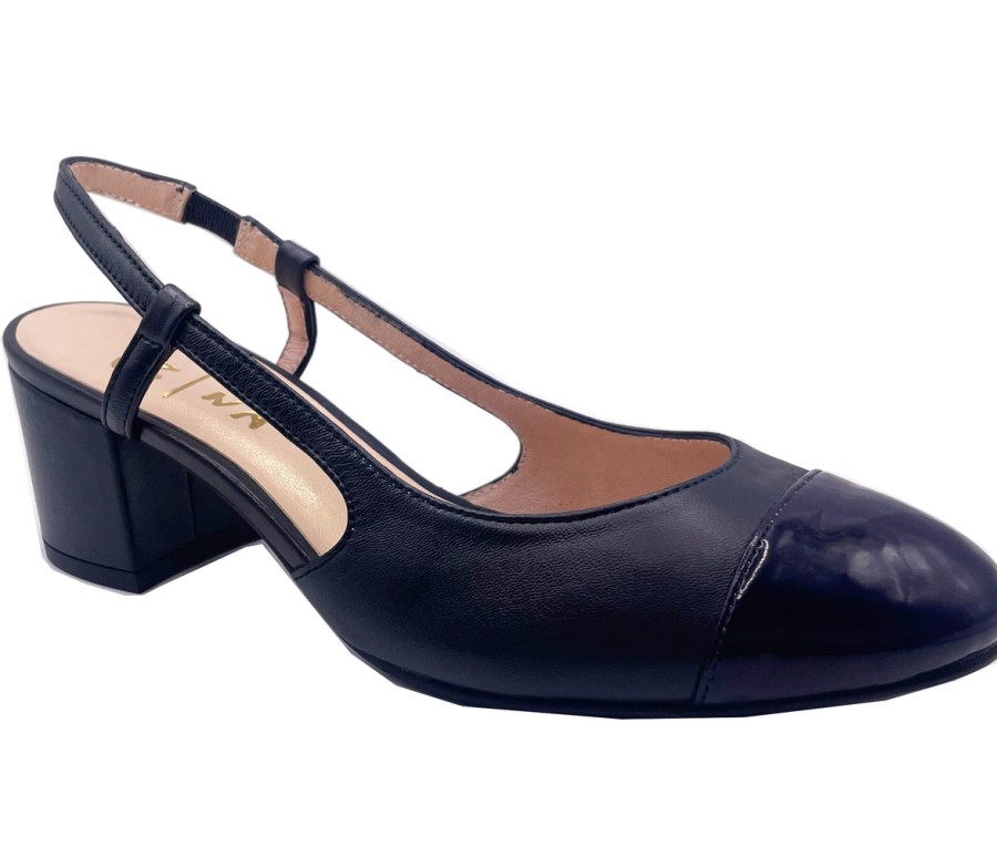 Heels French Sole | Baton - Navy Leather