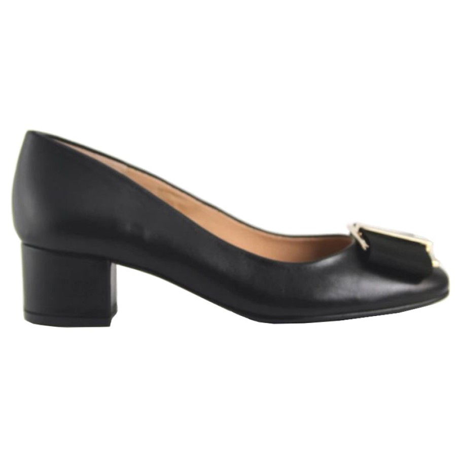 Heels French Sole | Abby - Black Napa