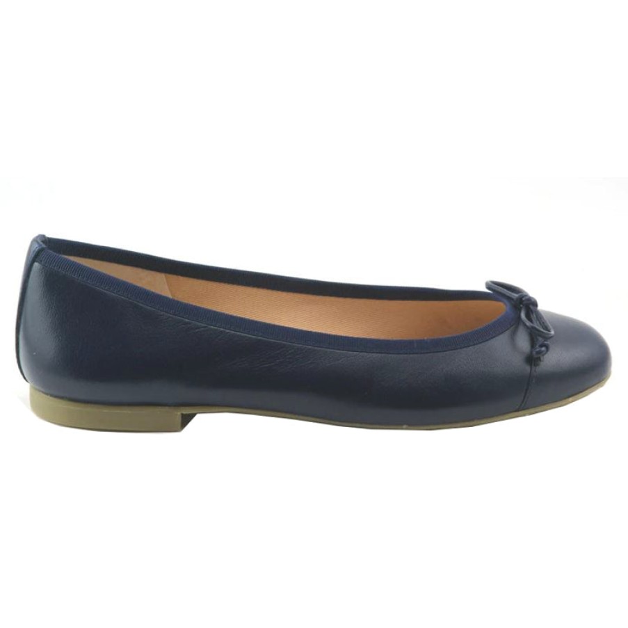 Flats French Sole | Index - Navy Leather