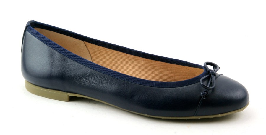 Flats French Sole | Index - Navy Leather