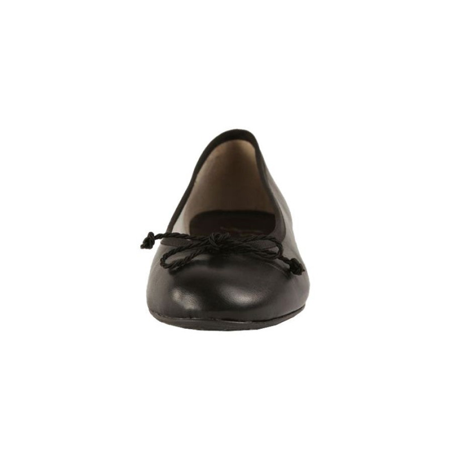 Flats French Sole | Pearl - Black Leather