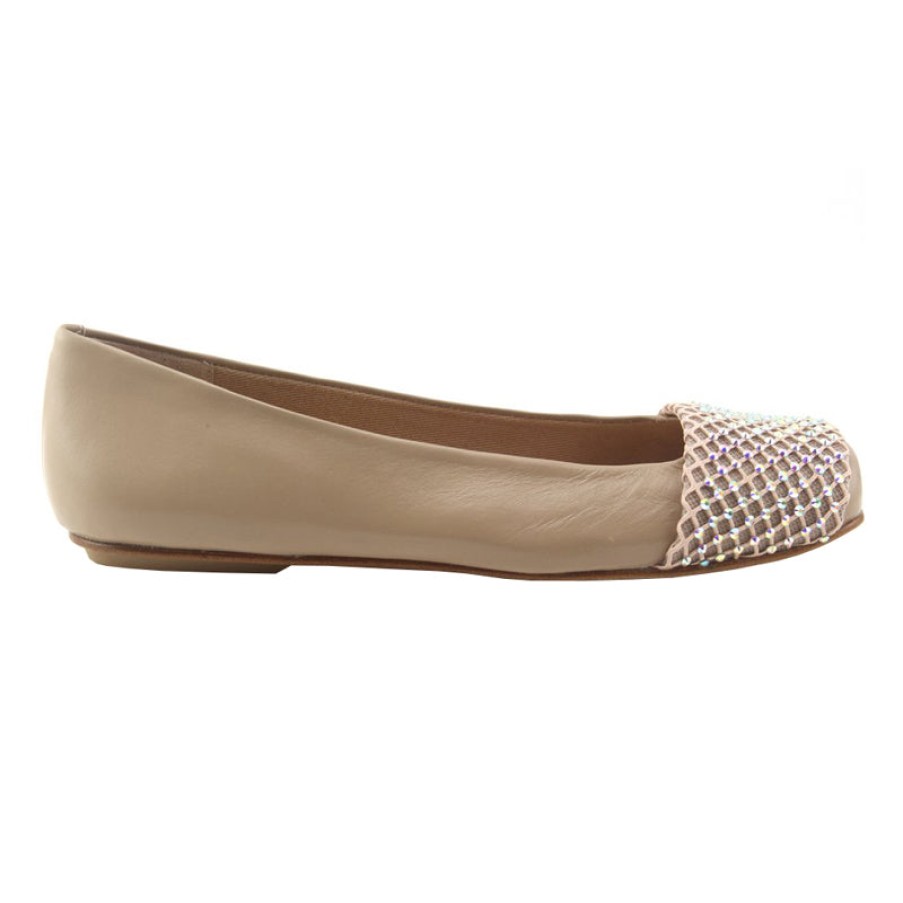 Flats French Sole | Via - Taupe Leather