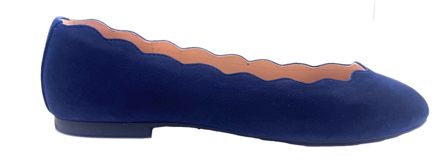 Flats French Sole | Jigsaw - Navy Suede