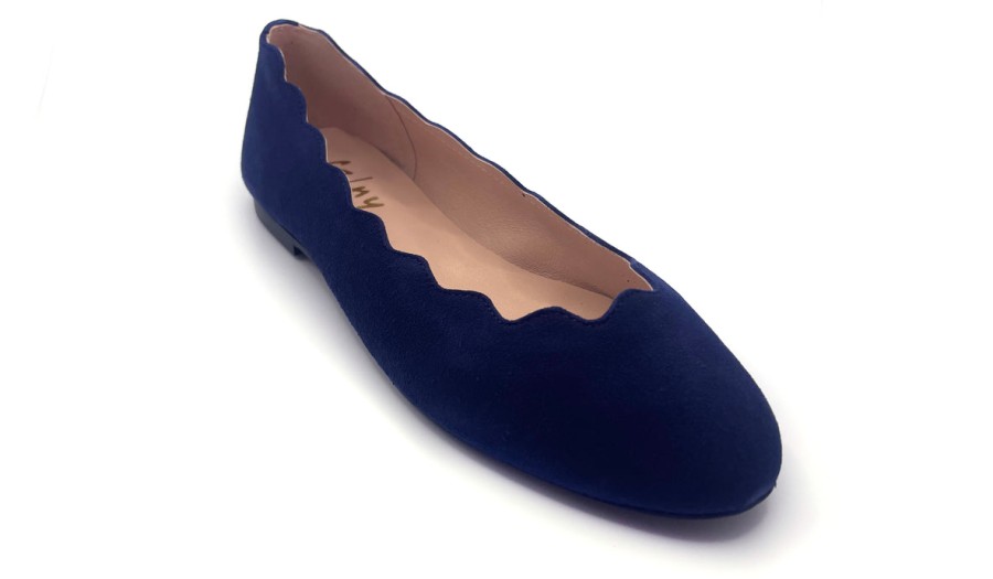 Flats French Sole | Jigsaw - Navy Suede