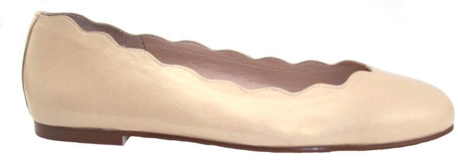 Flats French Sole | Jigsaw - Nude Leather