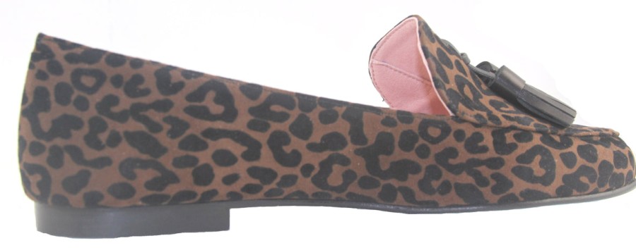 Sustainable French Sole | Stacey - Charcoal Leopard