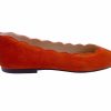 Flats French Sole | Jigsaw - Orange Suede