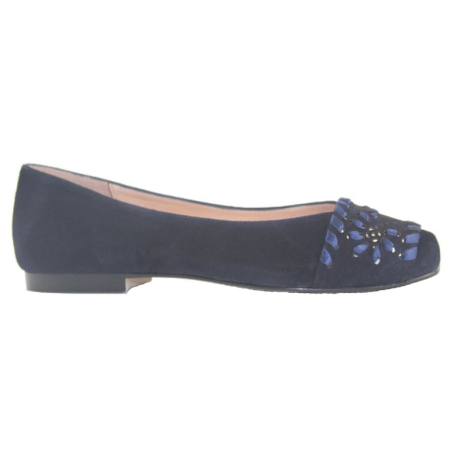 Flats French Sole | Deuce - Navy Suede