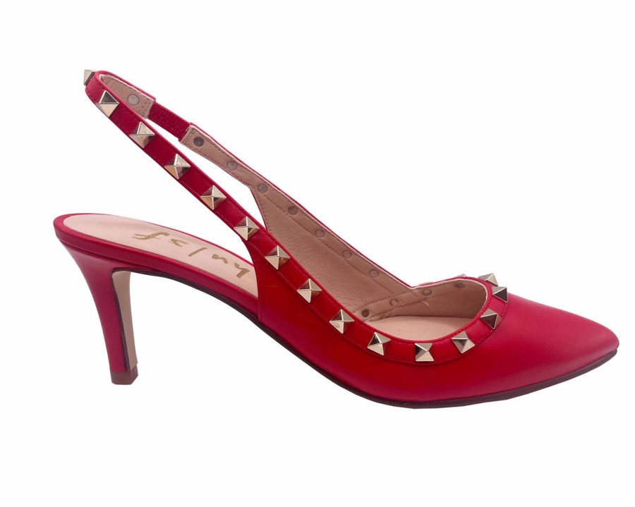 Heels French Sole | Jaclyn - Red Leather