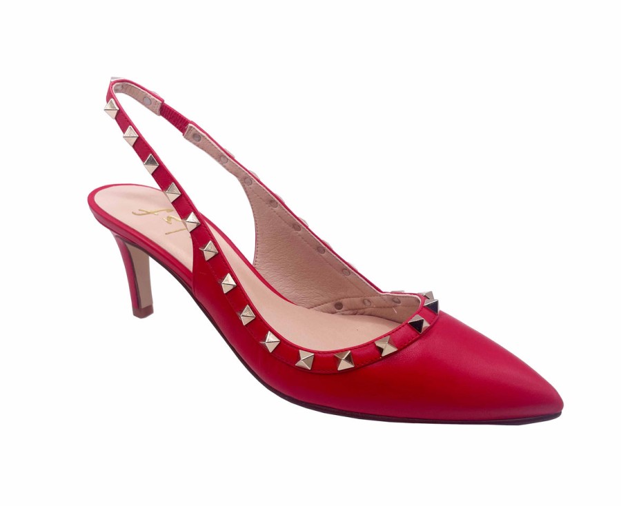 Heels French Sole | Jaclyn - Red Leather