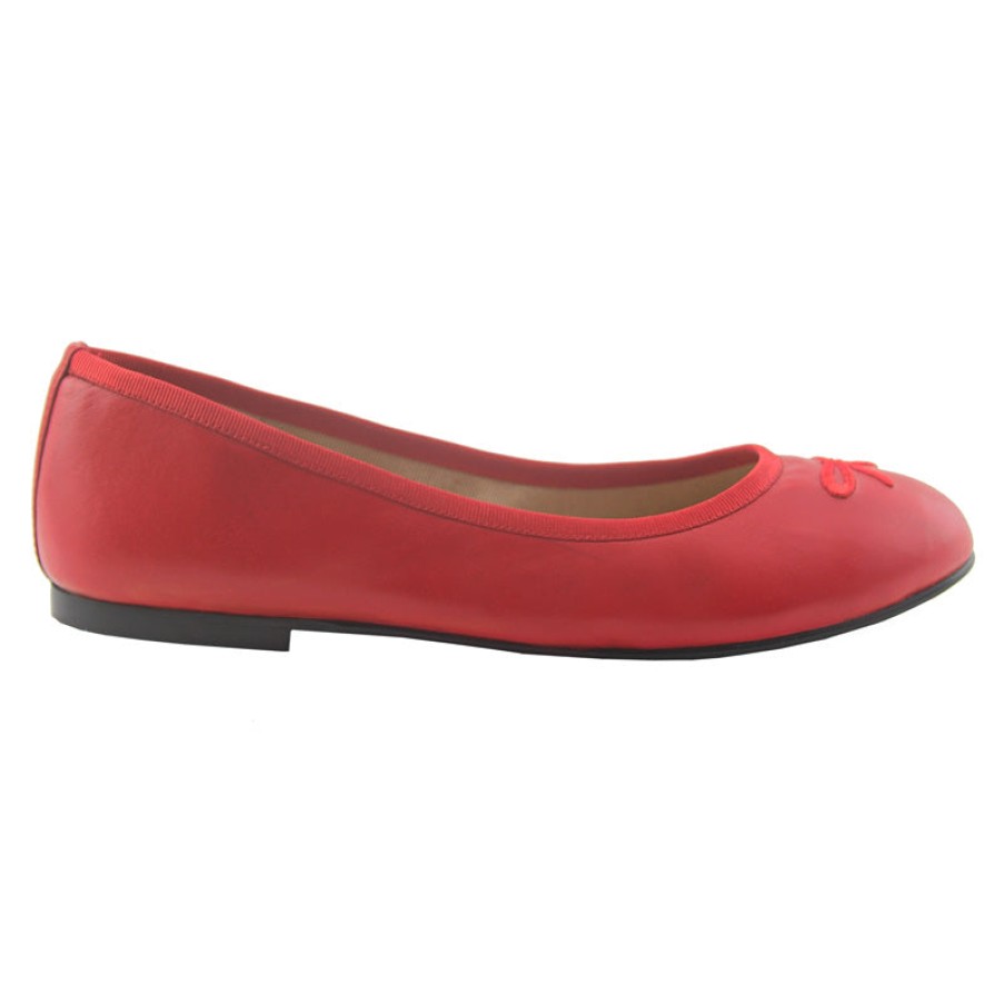 Flats French Sole | Kathy - Red Leather