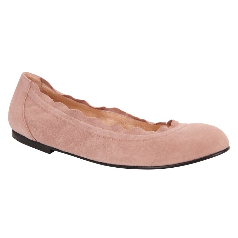 Flats French Sole | Cuff - Dusty Pink Suede