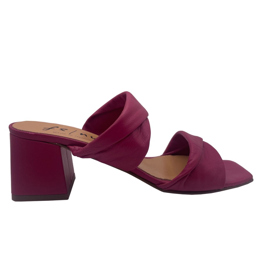 Flats French Sole | Lily - Fuchsia Leather