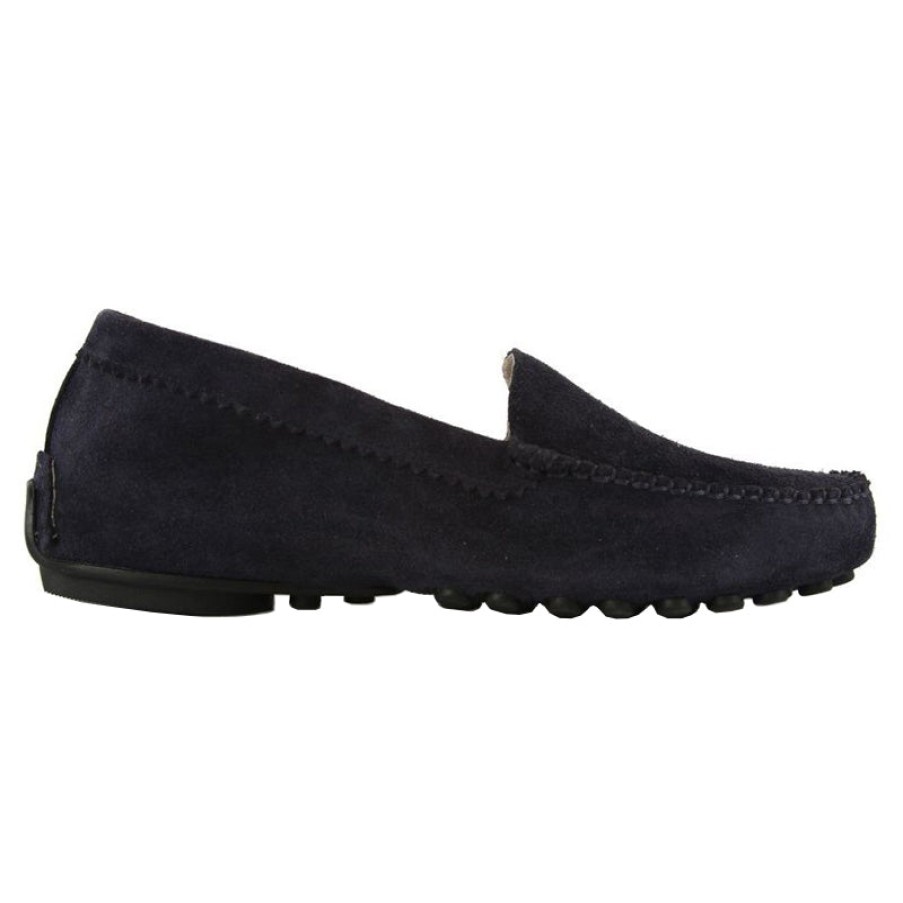 Flats French Sole | Stella - Navy Suede