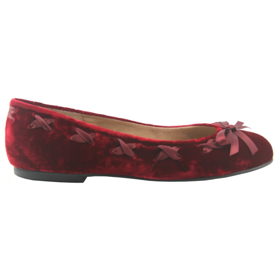 Flats French Sole | Edie - Red Velvet